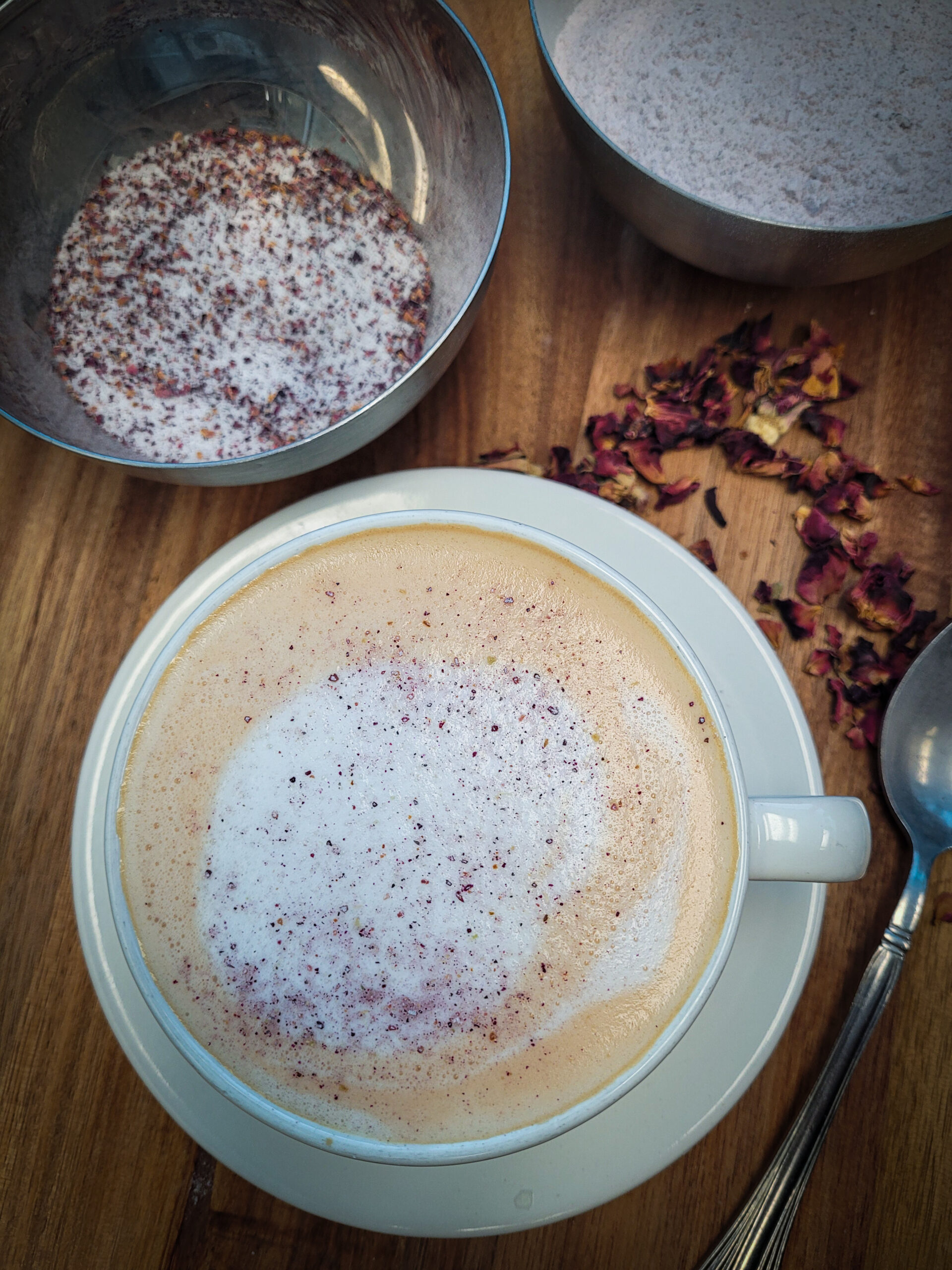 Rose Cardamom Tea Latte - Courtin Cottage
